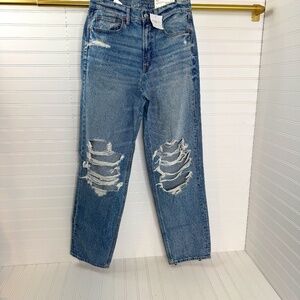 NEW American Eagle Outfitters Super High Baggy Straight Size 6 Long